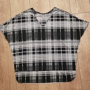 🆕 LANE BRYANT NEW Black White Top Shirt Womens PLUS 1X 2X 14‎ 16 18 20 NEW